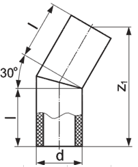Отвод сварной 2-сегмента 10 - 45 градусов