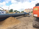 Сварка ПЭ трубы ø900мм напорного водопровода в г. Воронеж.